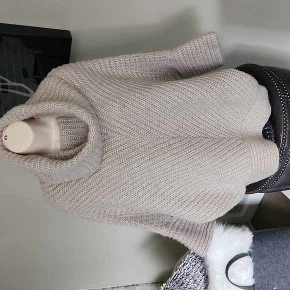 Y2K Cowl Neck Batwing Chunky Sweater BGBGMAXAZRIA - Picture 15 of 17